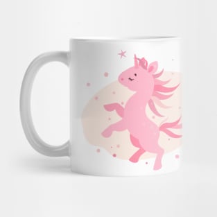 Pink prancing unicorn Mug